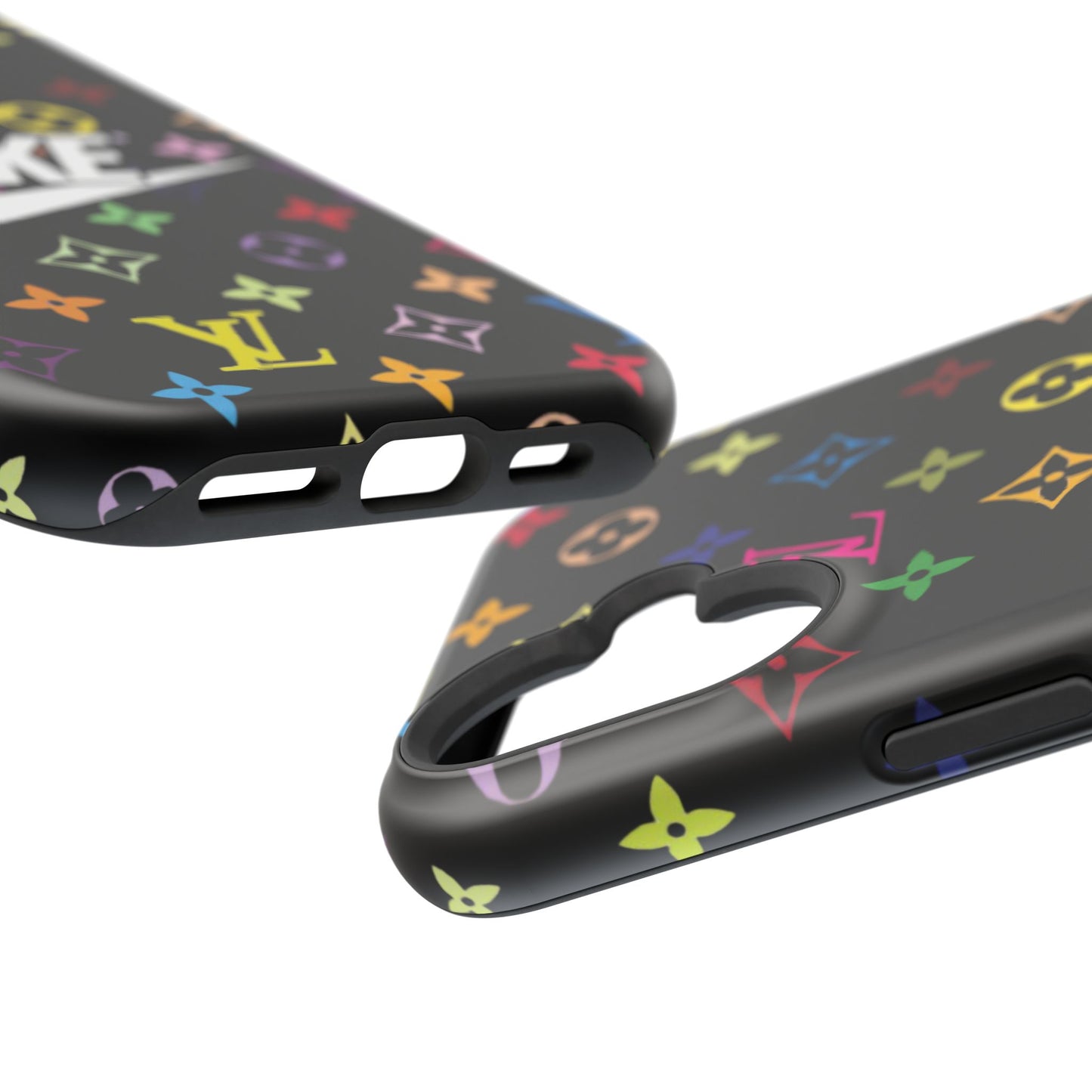 Rainbow Monogram Pattern Phone Case | Impact-Resistant Case