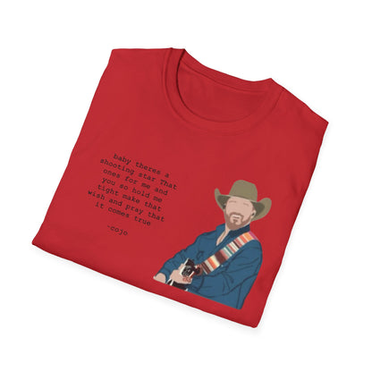 Cojo Guitar Portrait T‑Shirt — "Baby There's a Star" Lyric Tee