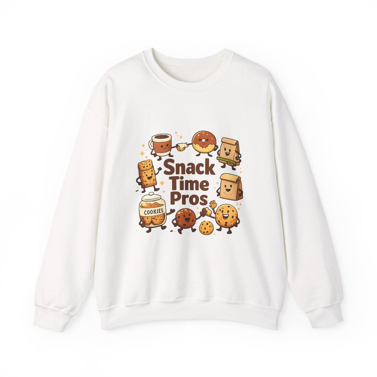 Snack Time Pros Sweatshirt | office humor, coffee fuel