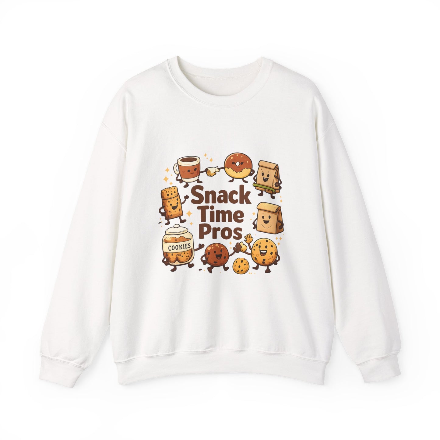 Snack Time Pros Sweatshirt | office humor, coffee fuel