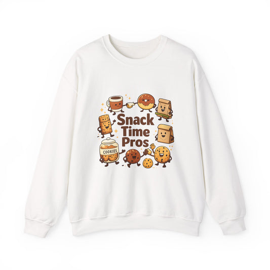 Snack Time Pros Sweatshirt | office humor, coffee fuel