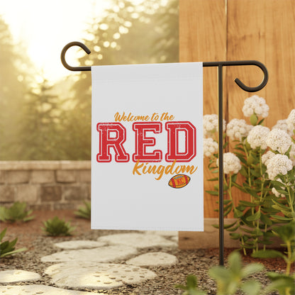 Welcome to the Red Kingdom Garden Flag | House Banner, Football Theme