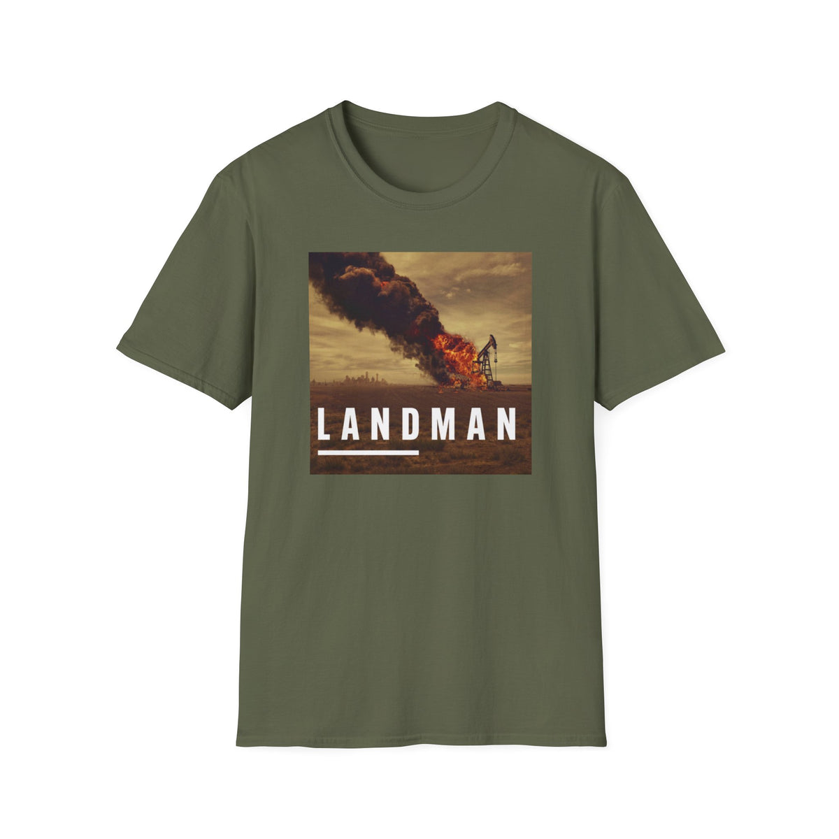 Landman Graphic Tee — Fiery Desert Scene T-Shirt